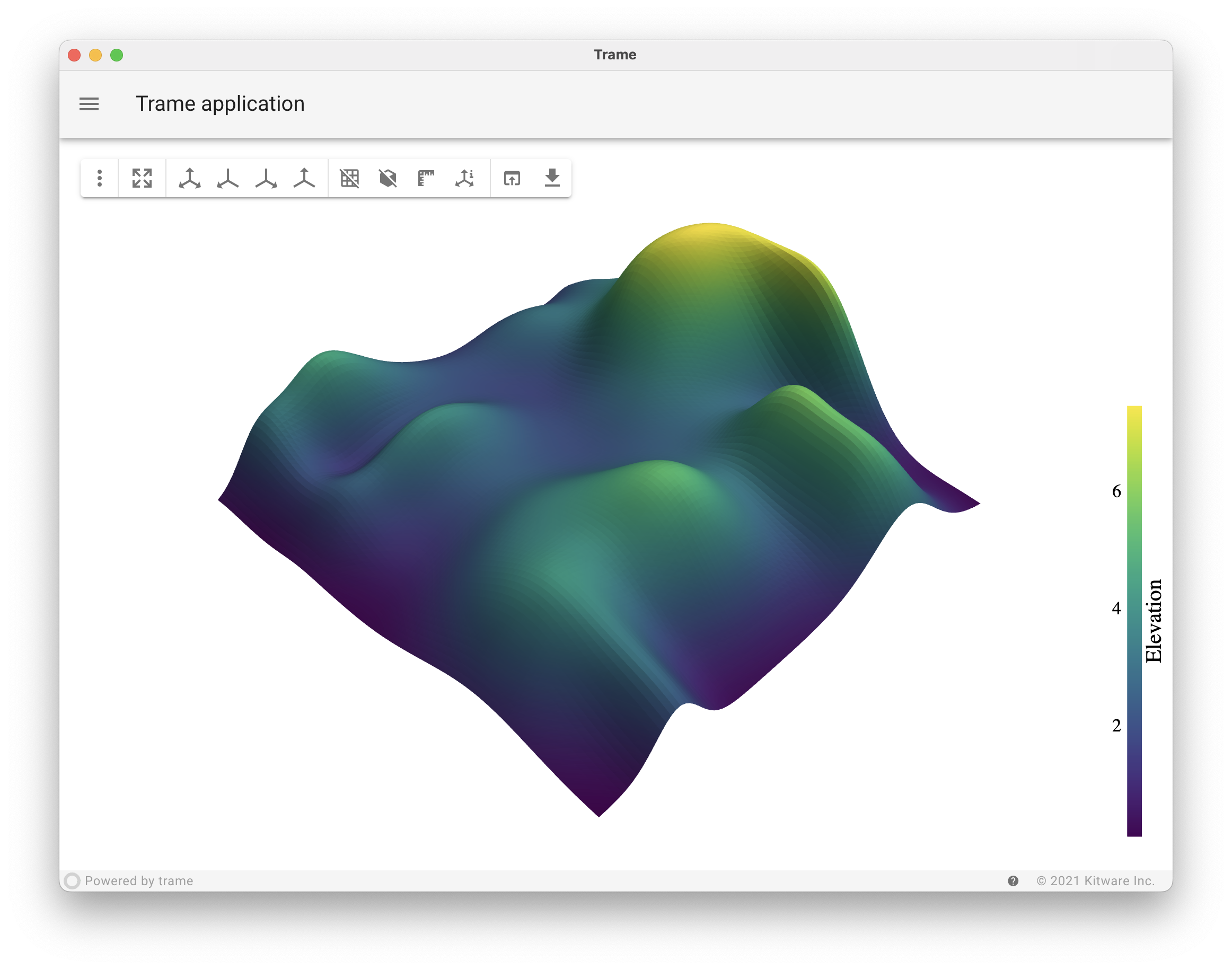 PyVistaを使ったシンプルなTrameアプリケーション